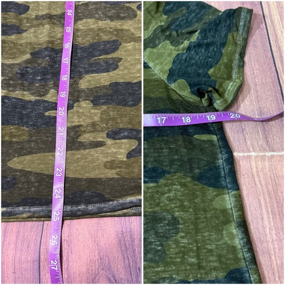 Lucky Brand Size Large Green and Black Camouflage Tee Short Sleeve - Picture 11 of 11